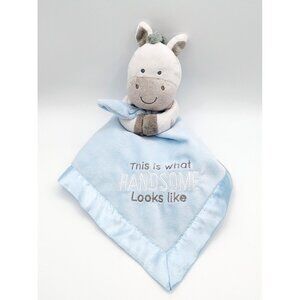 Carters Zebra This is What Handsome Looks Like Security Blanket Lovey Rattle